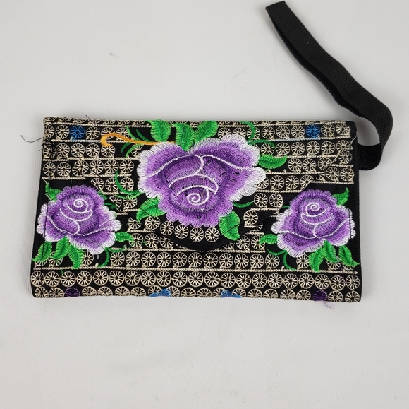 no brand Handbags - Wallet Embroidered floral multicolor 100% mexican art  Handmade/ cartera bordada